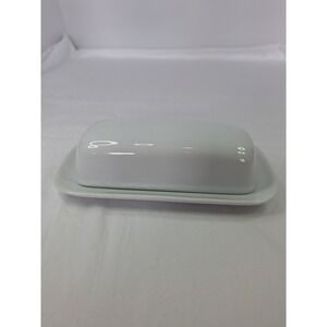 BIA Cordon Bleu White Porcelain Butter Dish with Lid Microwave Oven Safe